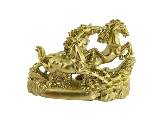 Кони 3 шт. каменная крошка желтые (14×21×6.5 см) купить в интернет магазине подарков ПраздникШоп