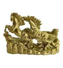 Кони 3 шт. каменная крошка желтые (14×21×6.5 см) купить в интернет магазине подарков ПраздникШоп