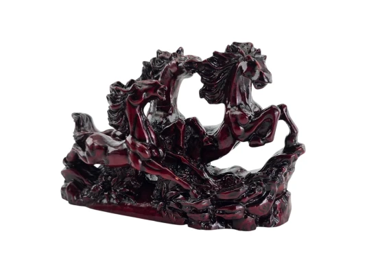 Кони 3 шт. каменная крошка коричневые (9.4×15×5 см) купить в интернет магазине подарков ПраздникШоп