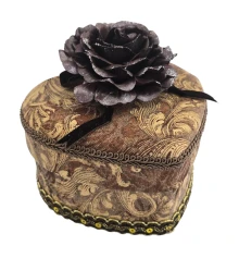 Шкатулка ткань «Сердце» (14.5×13.5×13 см) купить в интернет магазине подарков ПраздникШоп