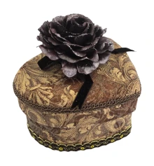 Шкатулка ткань «Сердце» (14.5×13.5×13 см) купить в интернет магазине подарков ПраздникШоп