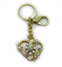 Брелок со стразами «Сердечко» купить в интернет магазине подарков ПраздникШоп