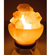 Соляная лампа (S-029.A) «Чаша огня» 3.2кг (d-16 купить в интернет магазине подарков ПраздникШоп