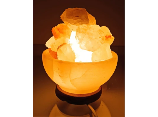 Соляная лампа (S-029.A) «Чаша огня» 3.2кг (d-16 купить в интернет магазине подарков ПраздникШоп