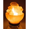 Соляна лампа (S-029.A) «Чаша вогню» 3.2кг (D-16, h-10 см) (12 шт. ящ.) (Гімалайська сіль)