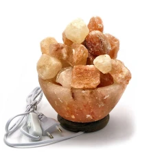 Соляная лампа (S-029.A) «Чаша огня» 3.2кг (d-16 купить в интернет магазине подарков ПраздникШоп