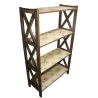 Етажерка «Оливки» коричневий, 4 полиці, масив дерева (70×120×30 см)
