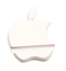 Подставка для телефона «Яблоко» белая деревянная (15×11×1.5 см) массив дерева купить в интернет магазине подарков ПраздникШоп