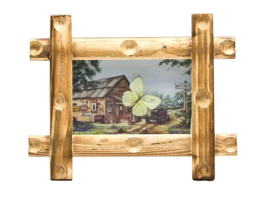 Бабочка в рамке на фоне (19×24×3.5 см) купить в интернет магазине подарков ПраздникШоп