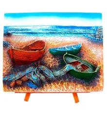 Картина на мольберте «Лодки» (7×9CM) купить в интернет магазине подарков ПраздникШоп