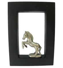 Картина с бронзовой фигурой «Лошадь» (21×15) (Индонезия) купить в интернет магазине подарков ПраздникШоп