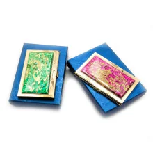 Визитница «Узор» золото (9.5×6.5×0.5 см) купить в интернет магазине подарков ПраздникШоп