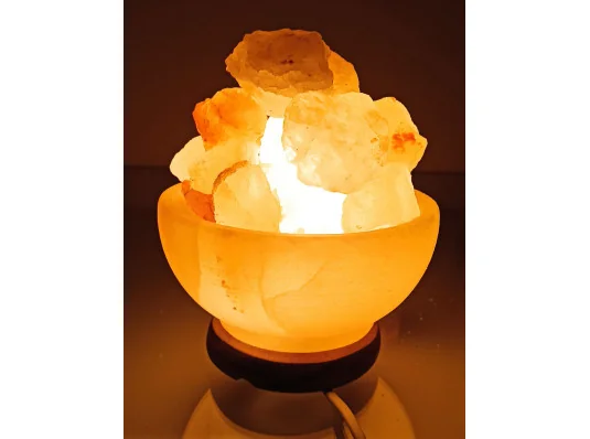 Соляная лампа (S-029.A) «Чаша огня» 3.2кг (d-16 купить в интернет магазине подарков ПраздникШоп
