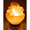 Соляна лампа (S-029.A) «Чаша вогню» 3.2кг (D-16, h-10 см) (12 шт. ящ.) (Гімалайська сіль)