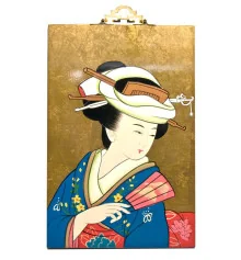 Картина на дереве «Гейша» (20×30 см) купить в интернет магазине подарков ПраздникШоп
