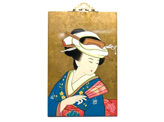 Картина на дереве «Гейша» (20×30 см) купить в интернет магазине подарков ПраздникШоп