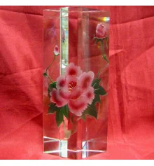 Призма хрустальная «Цветы» купить в интернет магазине подарков ПраздникШоп