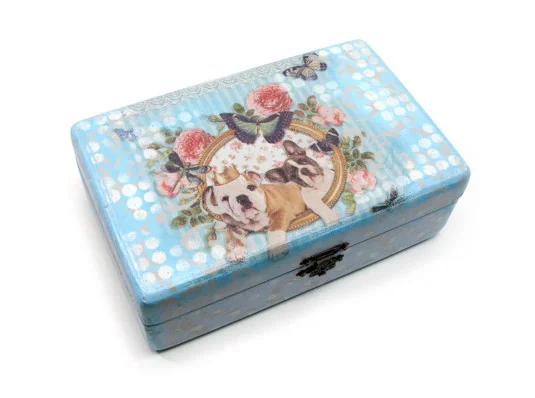 Шкатулка дерево «Собачки» купить в интернет магазине подарков ПраздникШоп