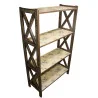 Этажерка «Оливки» коричневый, 4 полки, массив дерева (70×120×30 см)