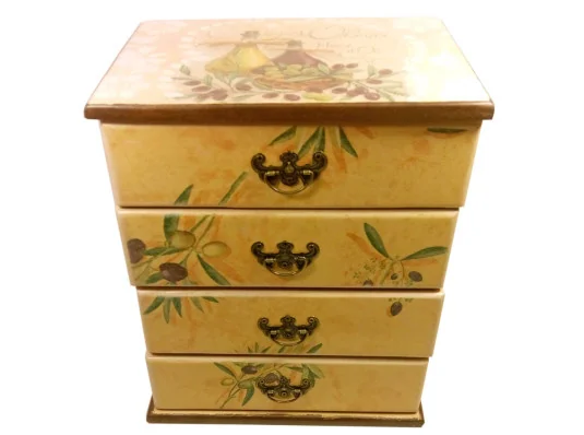 Шкатулка-комод «Оливки» массив дерева (22.5×15×26 см) купить в интернет магазине подарков ПраздникШоп