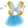 Набор Бабочки Карнавальный с юбкой 50х38см (голубой)