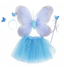 Набор Бабочки Карнавальный с юбкой 50х38см (голубой) купить в интернет магазине подарков ПраздникШоп