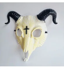 Маска Коза пластик (белая) купить в интернет магазине подарков ПраздникШоп