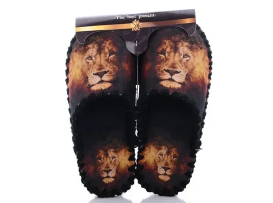 Чоловічі фетрові капці "Лев" купить в интернет магазине подарков ПраздникШоп