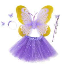 Набор Бабочки Карнавальный с юбкой 50х38см (сиреневый) купить в интернет магазине подарков ПраздникШоп