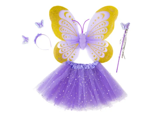Набор Бабочки Карнавальный с юбкой 50х38см (сиреневый) купить в интернет магазине подарков ПраздникШоп