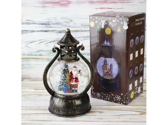 Фонарь Новогодний LED музыкальный 18 см 13864C на батарейках и USB купить в интернет магазине подарков ПраздникШоп