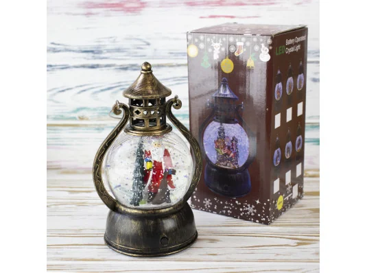 Фонарь Новогодний LED музыкальный 18 см 13863B на батарейках и USB купить в интернет магазине подарков ПраздникШоп