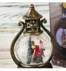 Фонарь Новогодний LED музыкальный 18 см 13863B на батарейках и USB купить в интернет магазине подарков ПраздникШоп