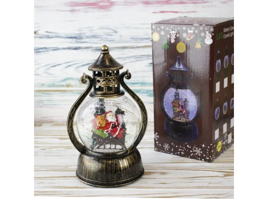 Фонарь Новогодний LED музыкальный 18 см 13862А на батарейках и USB купить в интернет магазине подарков ПраздникШоп