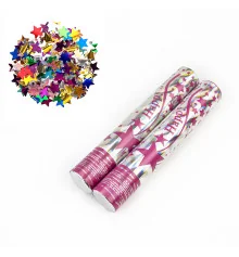 Хлопушка пневматическая 30см со звездочками купить в интернет магазине подарков ПраздникШоп