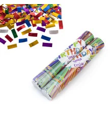 Хлопушка пневматическая 30см с прямоугольниками (микс) купить в интернет магазине подарков ПраздникШоп