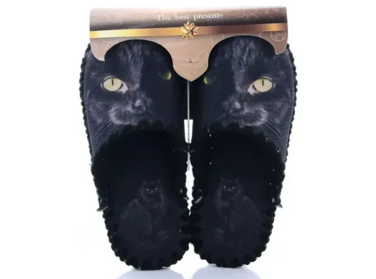 Женские фетровые тапочки "Сats" №1 купить в интернет магазине подарков ПраздникШоп