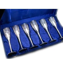 Бокалы бронзовые посеребренные (н-р 6 шт.) (h-25 см) (55×27×9 см) купить в интернет магазине подарков ПраздникШоп