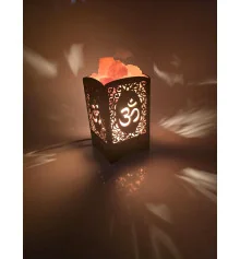 Соляная лампа из гималайской соли «Сияющий ОМ» (21×10.8×10.8 cм) купить в интернет магазине подарков ПраздникШоп