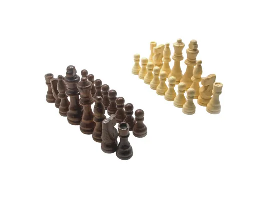 Шахматные фигуры деревянные в блистере (h фигур 3.5-7.5 см купить в интернет магазине подарков ПраздникШоп