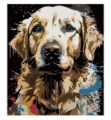 Картина по номерам Верный спутник на черном фоне размером 40х50 см (AH1100) купить в интернет магазине подарков ПраздникШоп