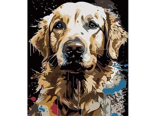 Картина по номерам Верный спутник на черном фоне размером 40х50 см (AH1100) купить в интернет магазине подарков ПраздникШоп