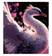 Картина по номерам Красота лебедя на черном фоне размером 40х50 см (AH1110) купить в интернет магазине подарков ПраздникШоп