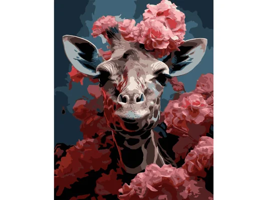 Картина по номерам ПРЕМИУМ Саванна в цвете на черном фоне размером 40х50 см (AH1153) купить в интернет магазине подарков ПраздникШоп