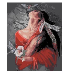 Картина по номерам ПРЕМИУМ Дух ветра на черном фоне размером 40х50 см (AH1154) купить в интернет магазине подарков ПраздникШоп