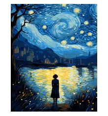 Картина по номерам ПРЕМИУМ Под звездным ветром на черном фоне размером 40х50 см (AH1159) купить в интернет магазине подарков ПраздникШоп