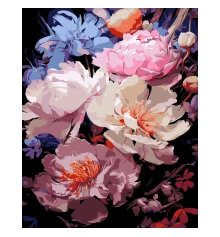 Картина по номерам ПРЕМИУМ Лепестки ночи на черном фоне размером 40х50 см (AH1164) купить в интернет магазине подарков ПраздникШоп