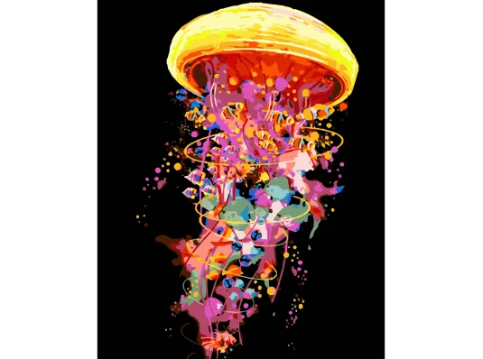 Картина по номерам ПРЕМИУМ Пульс океана на черном фоне размером 40х50 см (AH1167) купить в интернет магазине подарков ПраздникШоп