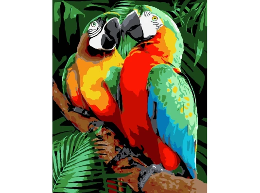 Картина по номерам ПРЕМИУМ Цветное эхо на черном фоне размером 40х50 см (AH1168) купить в интернет магазине подарков ПраздникШоп