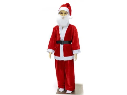 Маскарадный костюм Санта Клаус велюр 6-8 лет купить в интернет магазине подарков ПраздникШоп